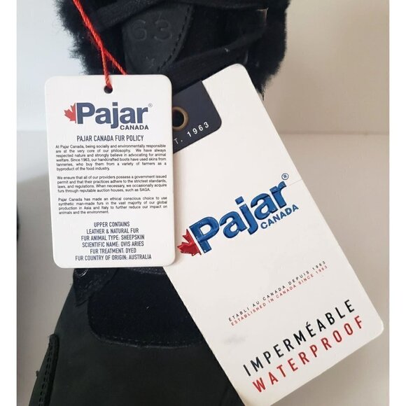 NWT PAJAR Waterproof Insulated Shearling Collar Hiking Snow Winter Boot EU 38 - Picture 8 of 14